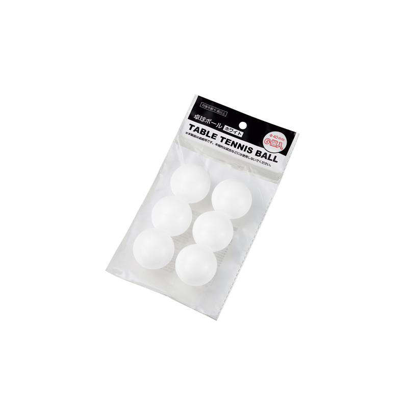卓球ボール φ４０ｍｍ ホワイト ６個 【まとめ買い200個セット】 エコー金属 （4991203148896）送料無料