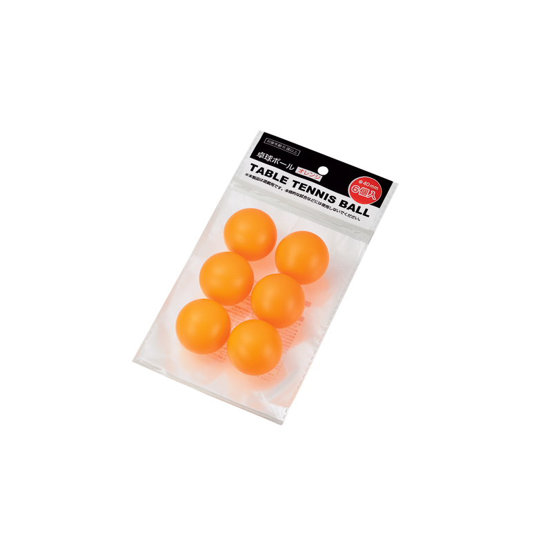 卓球ボール φ４０ｍｍ オレンジ ６個 【まとめ買い200個セット】 エコー金属 （4991203148902）送料無料