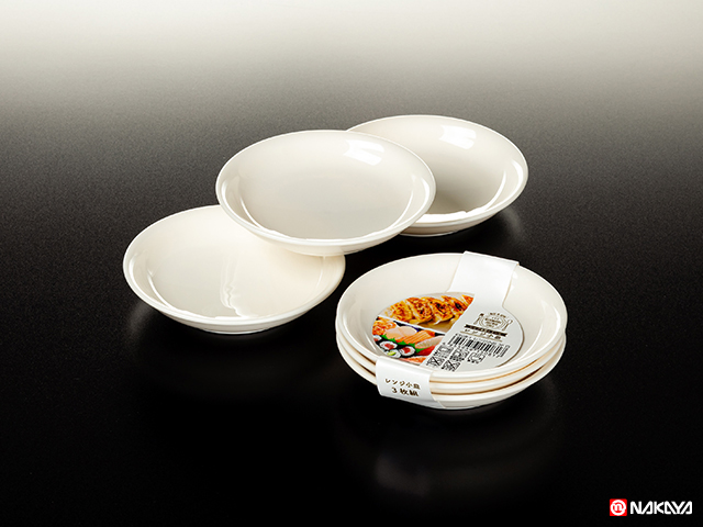レンジ小皿　３Ｐ　白（1個組）  100個セット ナカヤ化学産業（JAN:4955959150817）送料無料